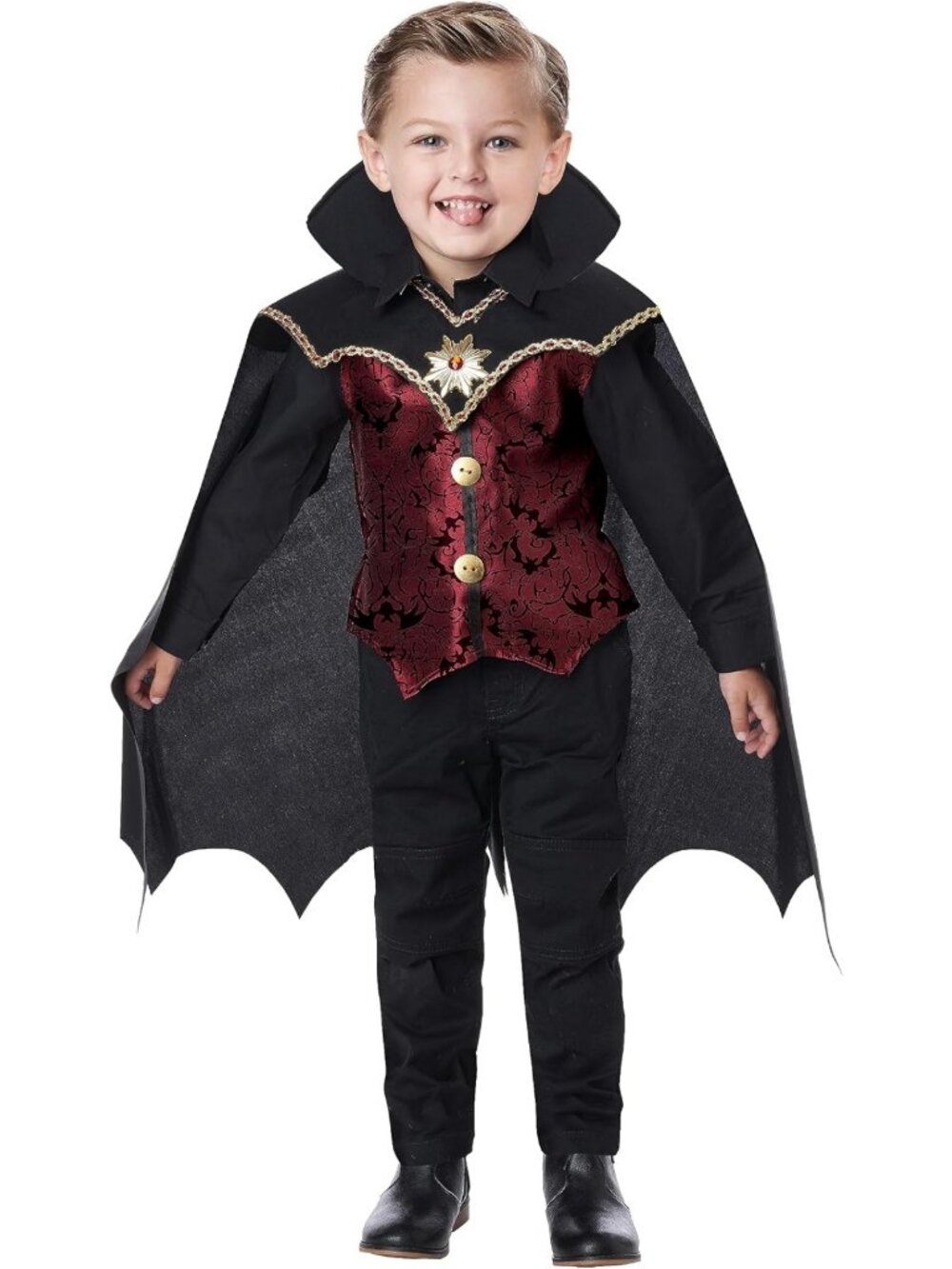 Adorable Toddler Vampire Costume - Spooky Halloween Outfit for Kids